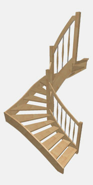 Halbgewendelte Treppen