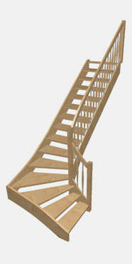 Viertelgewendelte Treppen